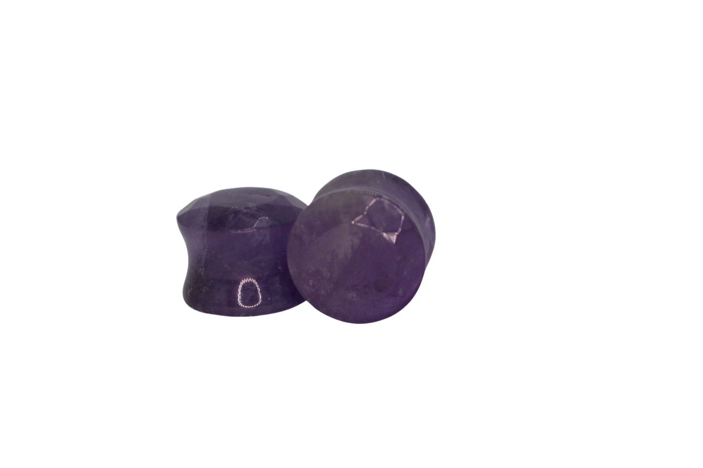 Amethyst Stone Plug ( faceted)