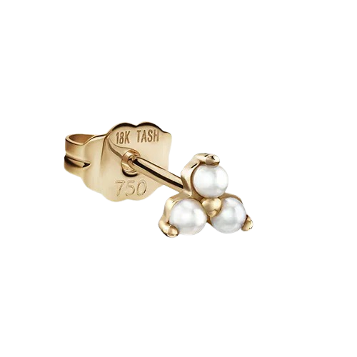 Pearl Trinity Stud Earring