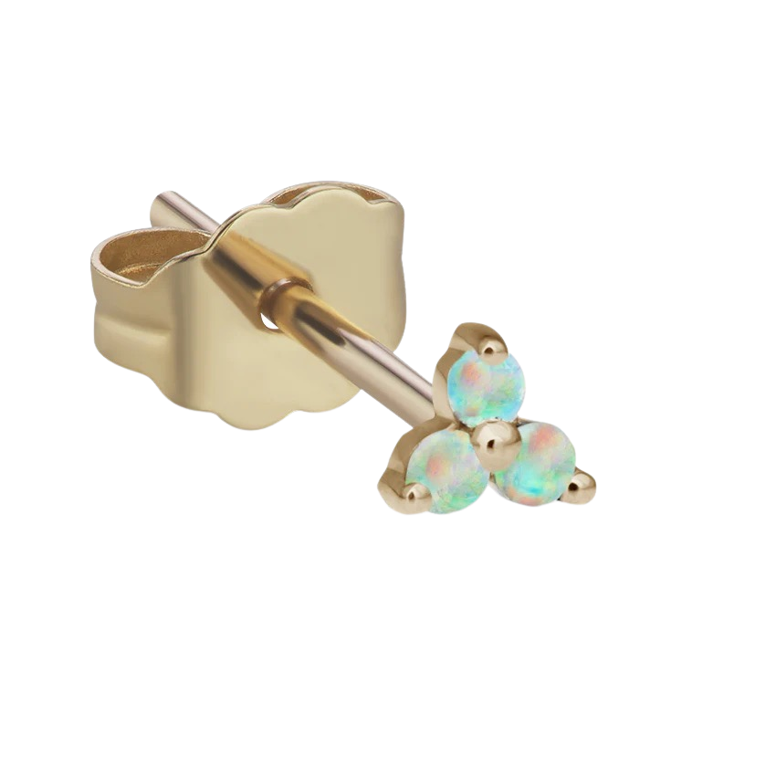 Opal Trinity Stud Earring