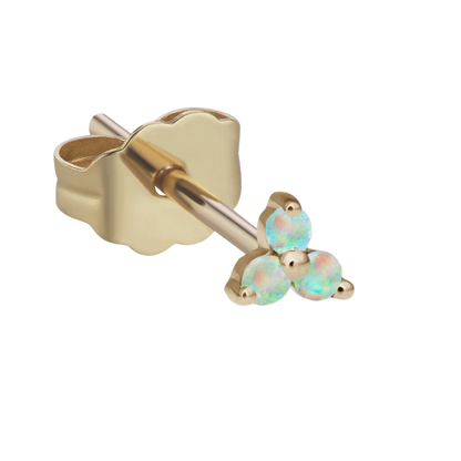 Opal Trinity Stud Earring