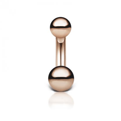 Gold Ball Rook Curved Barbell