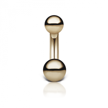 Gold Ball Rook Curved Barbell