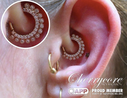 Diamond Apsara Hinge Ring