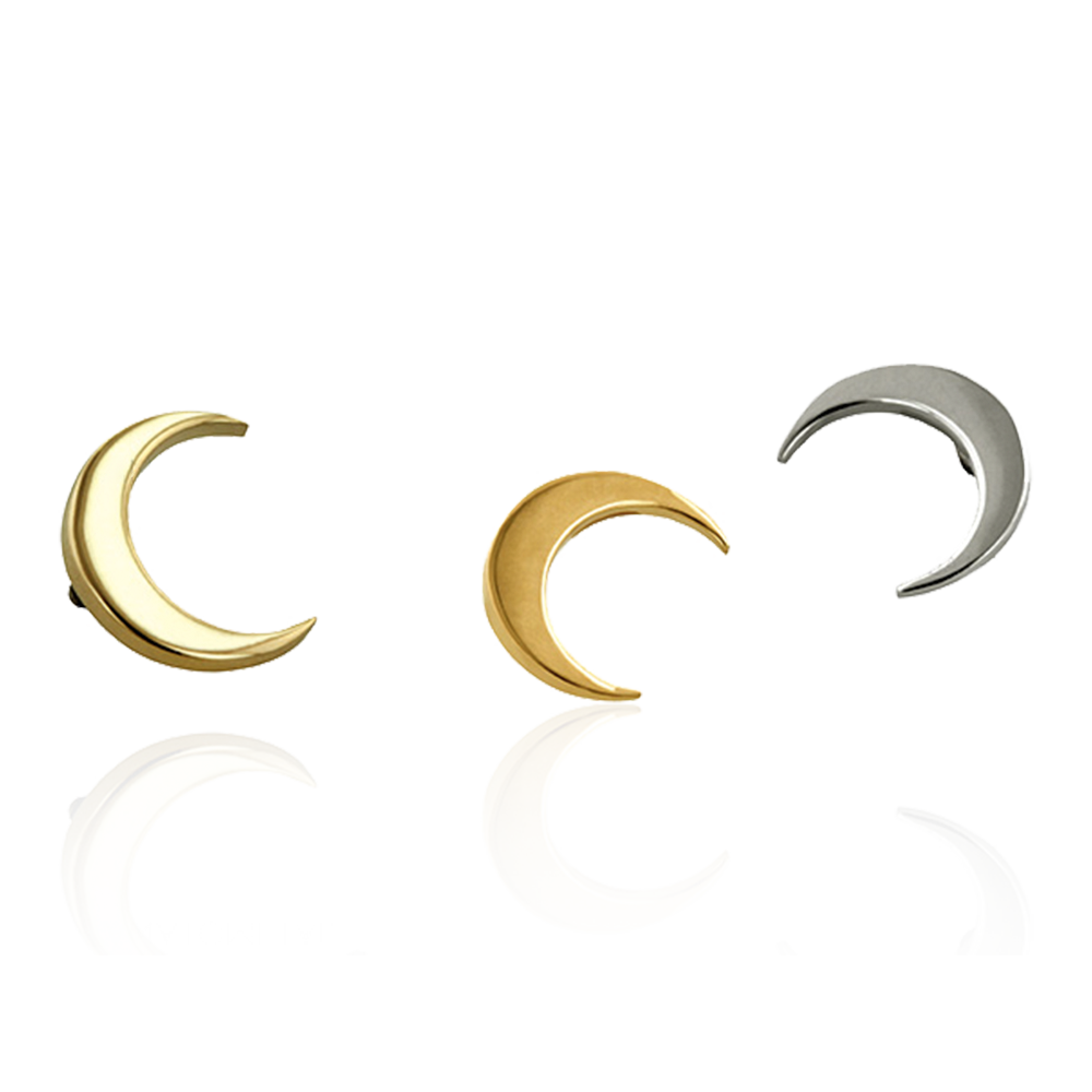 14k Gold Moon Threadless Attachment