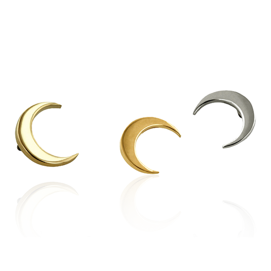 14k Gold Moon Threadless Attachment