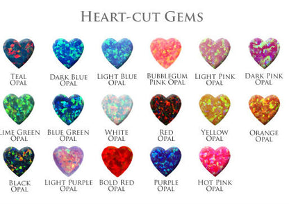 18k Gold Opal Heart Threadless Attachments