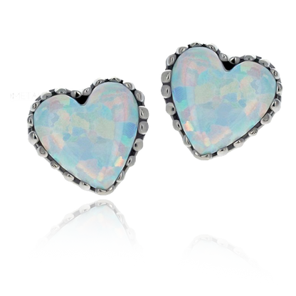 18k Gold Opal Heart Threadless Attachments