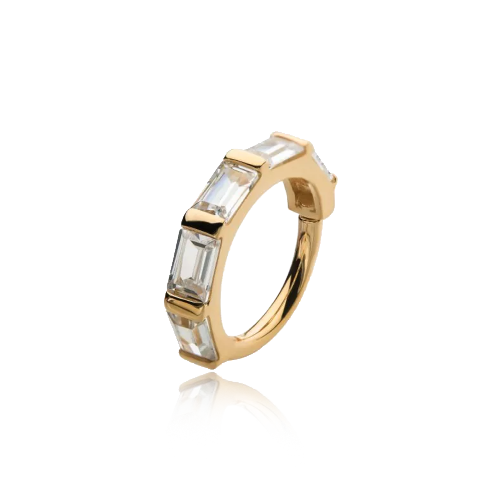 Baguette Gem Hinged Ring