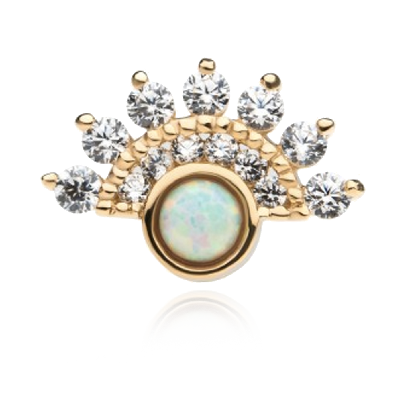 Opal and Gem Cluster Fan Threadless Attachment