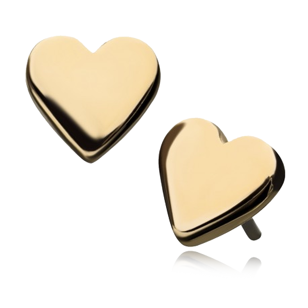 Gold Heart Threadless Attachment