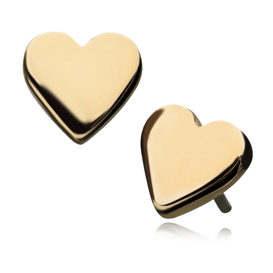 Gold Heart Threadless Attachment