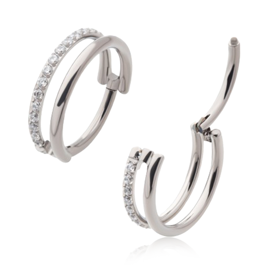 Titanium Parallel Hinged Ring