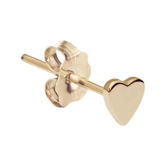 Plain Heart Traditional Stud Earring